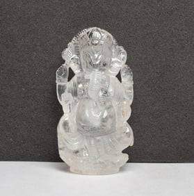 South Asian Rock Crystal Sculpture of Buddha