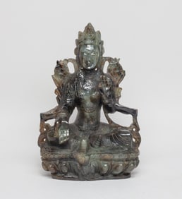 Chinese Moon Stone Sculpture of Buddha