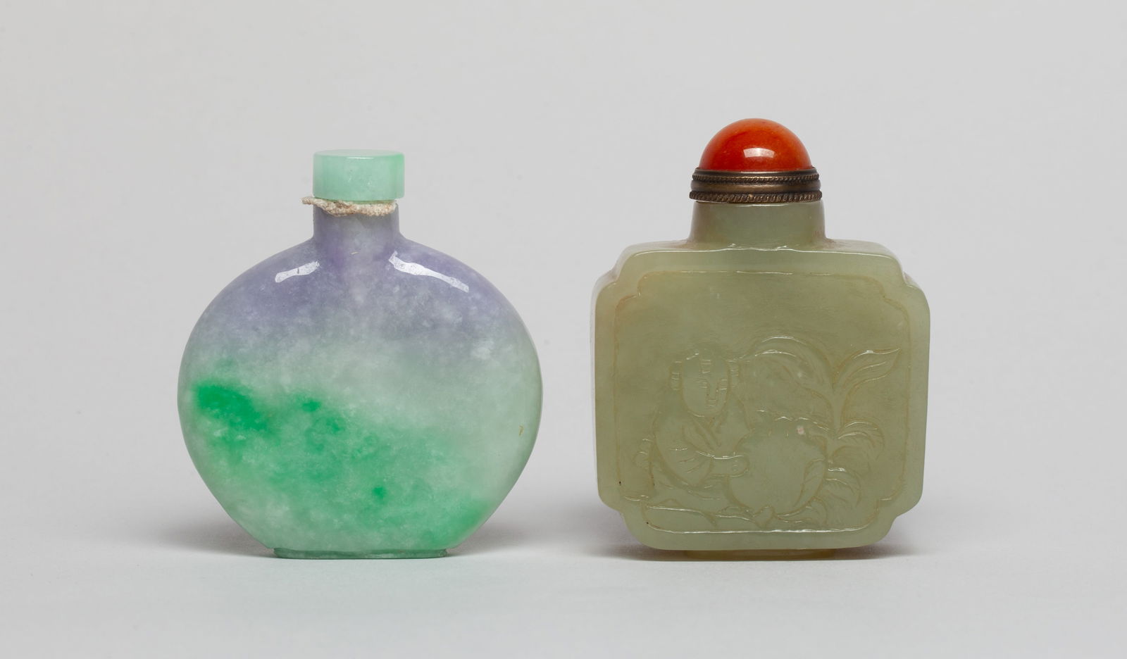 Two Chinese Jade/ Hard Stone Snuff Bottles (1 of 13)