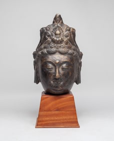 Large Chinese Export Stone Buddha Head