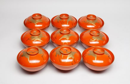 High Quality Japanese Gilt Lacquer Bowls