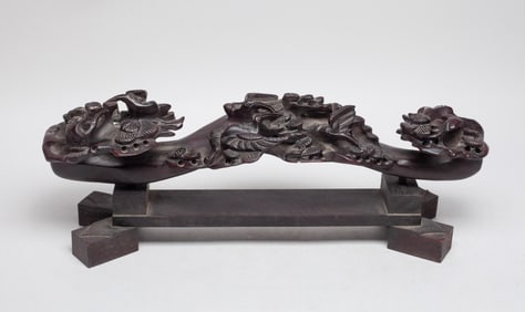 Estate Chinese Export Long Wood Sculpture