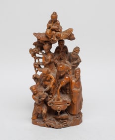 Estate Chinese Boxwood Sculpture