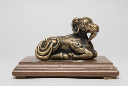 Chinese Export Bronze Sculpture of Ram