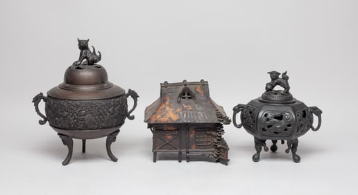 Estate Vintage Japanese Bronze, Metal Censers
