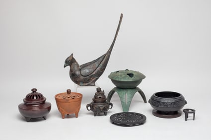 Estate Vintage Japanese Bronze, Metal Censers