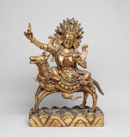 Chinese Sino-Tibetan Temple Used Bronze Buddha