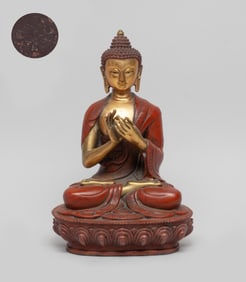Chinese Bronze Table Sculpture of Buddha