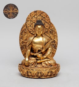 Estate Chinese Bronze Sculpture of Buddha
