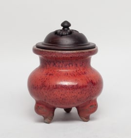 Estate Chinese Jun Ware Porcelain Cabinet Censer