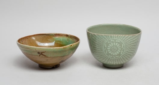 Two Korean Porcelain Tea Bowls