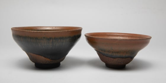 Two Chinese Jian Type Tea Bowls