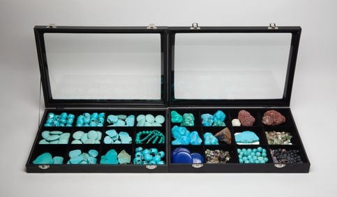 Large Set Beads, Turquoise Like Stones