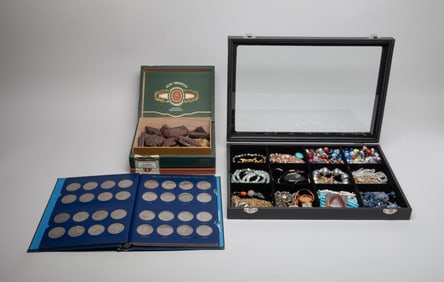 Estate Set Jewelry, Fossil, Stones