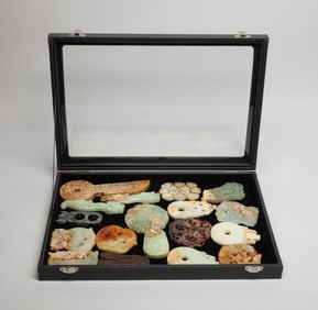 Estate Large Set Chinese Stone Carvings