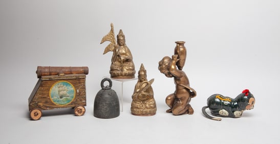 Estate Large Set Antique/ Vintage Toys, Decors