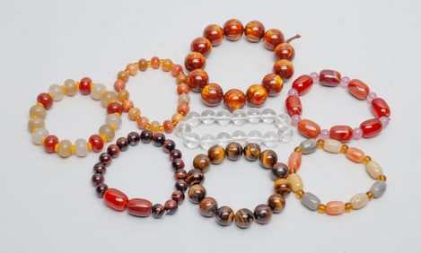 Estate Chinese Gemstone Prayer Beads