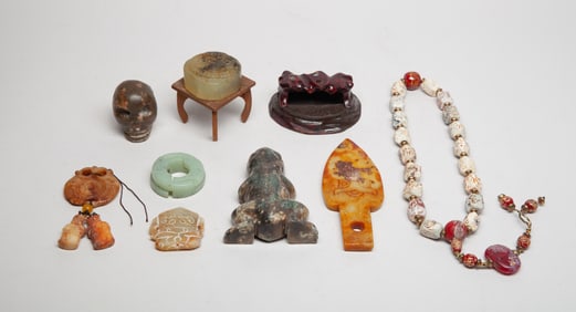 Estate Set Chinese Export Stones, Wood