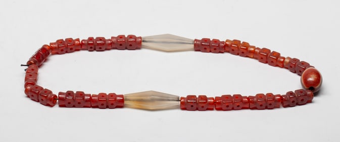 Estate Chinese Cameo Agate Necklace