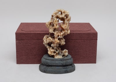 Collectible Chinese Stone Table Sculpture