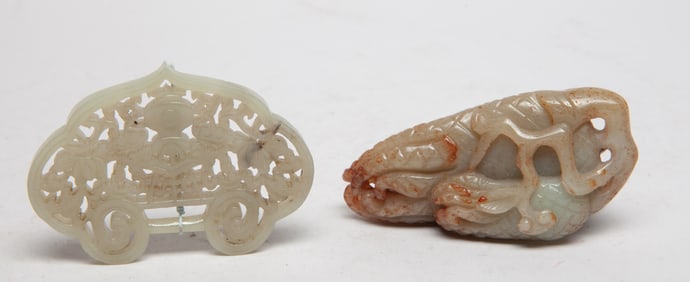 Chinese Jade Lock Pendant, Buddha Hand