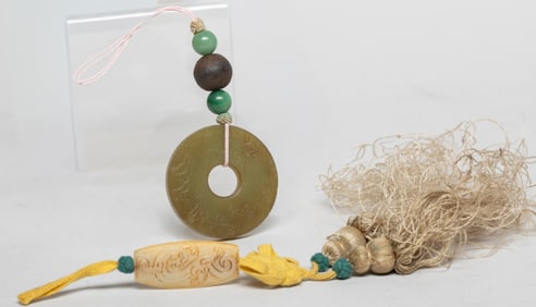 Estate Two Chinese Jade Pendants