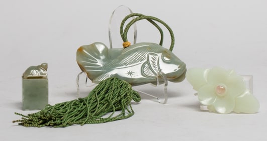 Chinese Export Jade Pendants, Seal