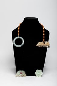 Set Chinese Jade Carved Pendants