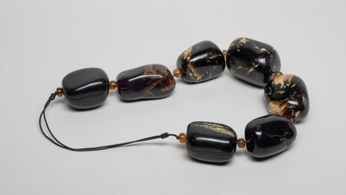 Collectible Chunk Bead Amber Necklace