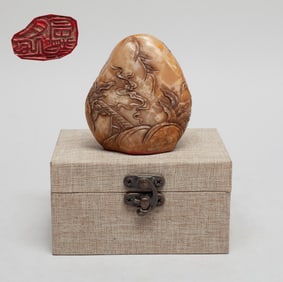 Collectible Chinese Shoushan Stone Large Seal