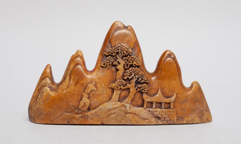 Chinese Shoushan Stone Table Sculpture