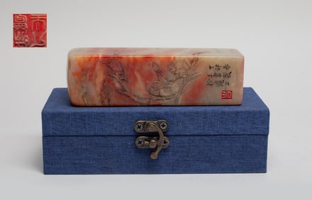 Rare Chinese Export Large Shoushan Stone Seal