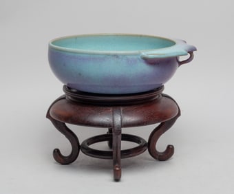 Estate Chinese Jun Ware Porcelain Washer