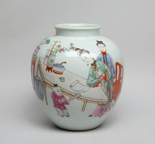 Chinese Famille Rose Porcelain Jar