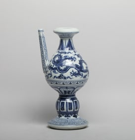 Estate Chinese Blue & White Porcelain Water Pot