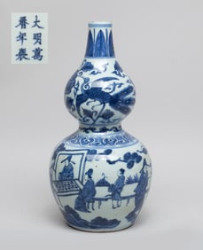 Chinese Export Porcelain Gourd Vase
