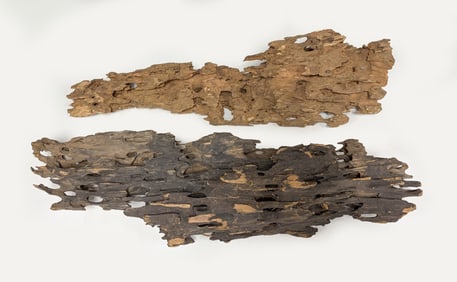 Two Chinese Export Wood Scholar Pieces