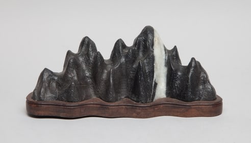 Estate Chinese Scholar Stone On Stand