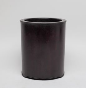 Chinese Export Hard Wood Brush Pot