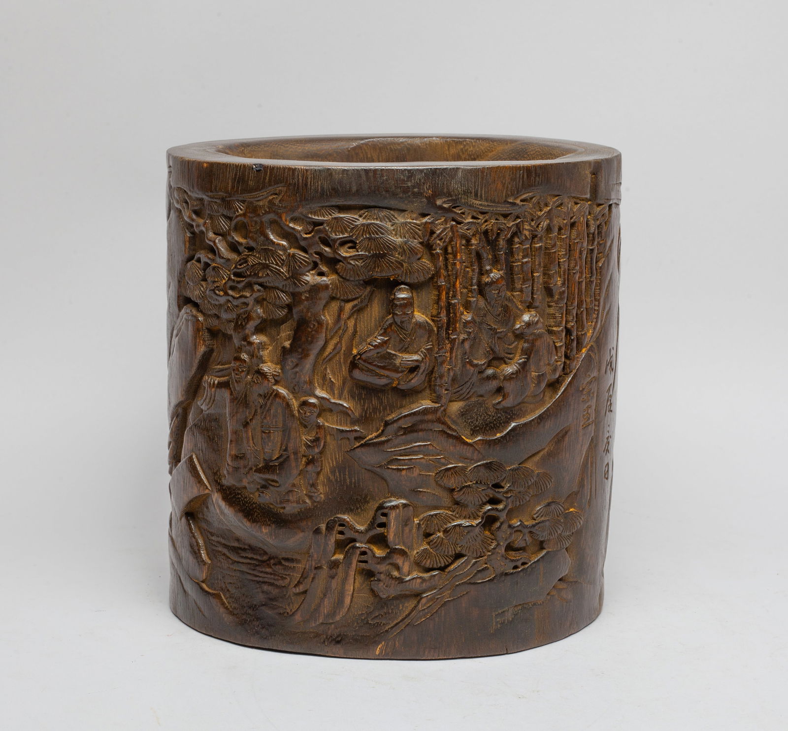 Large Chinese Bark of Agarwood Brush Pot (1 of 16)