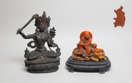 Estate Chinese Buddha, Table Sculpture