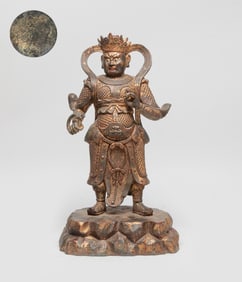 Chinese Painted Bronze Sculpture