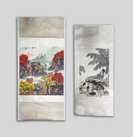 Two Chinese Watercolor Paintings