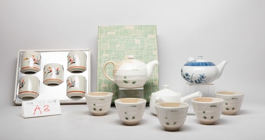 Estate Large Set Vintage Japanese Tea Wares