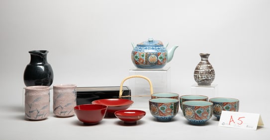 Vintage Japanese Stoneware, Lacquer & Decors