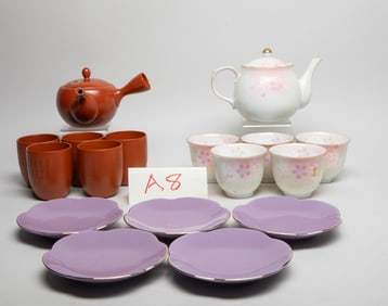Estate Large Set Japanese Porcelain Tea Wares