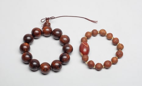 Estate Chinese Seed, Wood Prayer Beads