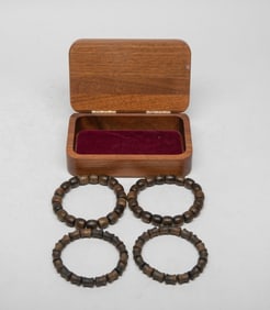 Estate Chinese Export Agarwood Prayer Beads