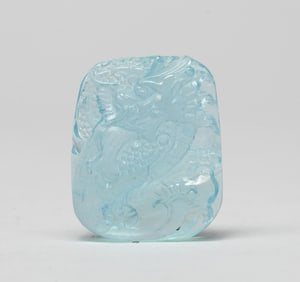 High Quality Chinese Aquamarine Pendant