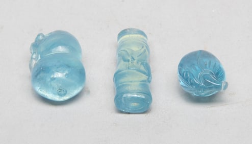 Set High Quality Chinese Aquamarine Pendants